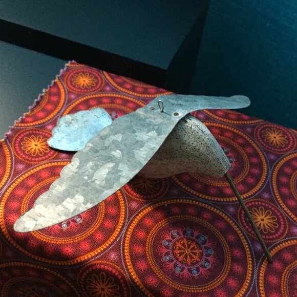 Five Handmade Steel and Wood Hummingbird Christmas Hanging Ornaments - Picture 4 of 12